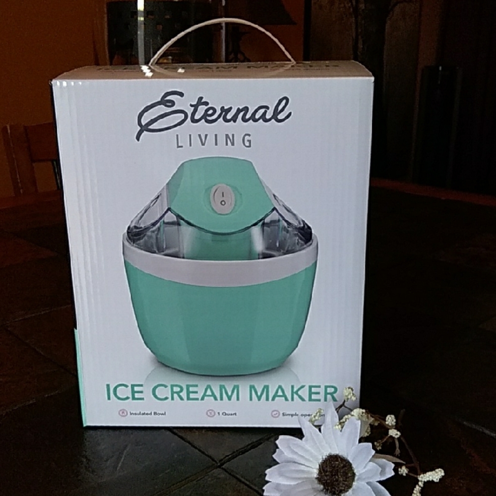Eternal Living Ice Cream Maker in Teal   Brand NEW IN Box.